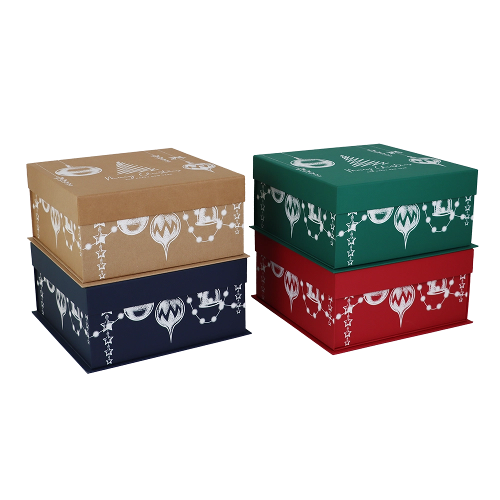 Weihnachtsboxen mit Boden und Deckel